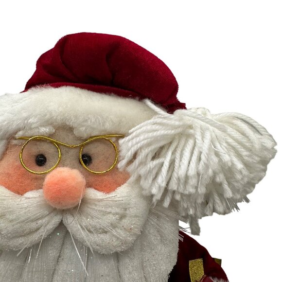 Santa Claus Christmas Figurine With Gifts & Gold Glasses Decoration - 18 Inches - Picture 4 of 10